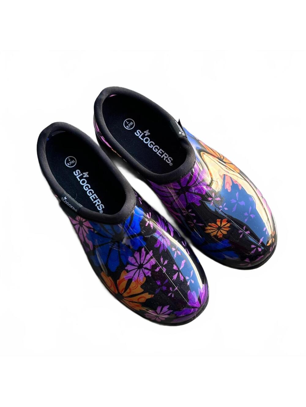 Sloggers Waterproof Floral Outdoor Garden Slip On Shoes | Women’s Size 7